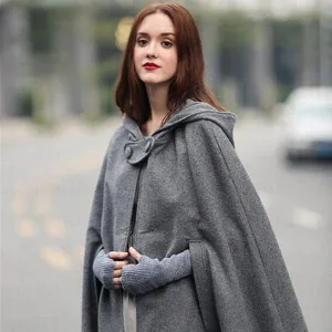 poncho chaud à porter en hiver