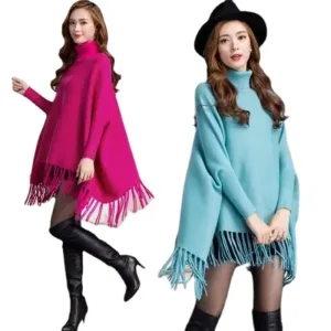 poncho stylé et confortable pour l'hiver