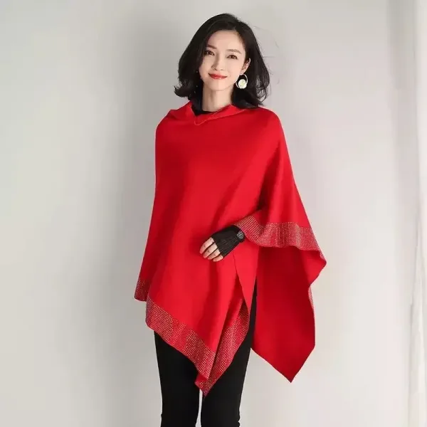 vêtement tendance poncho en laine