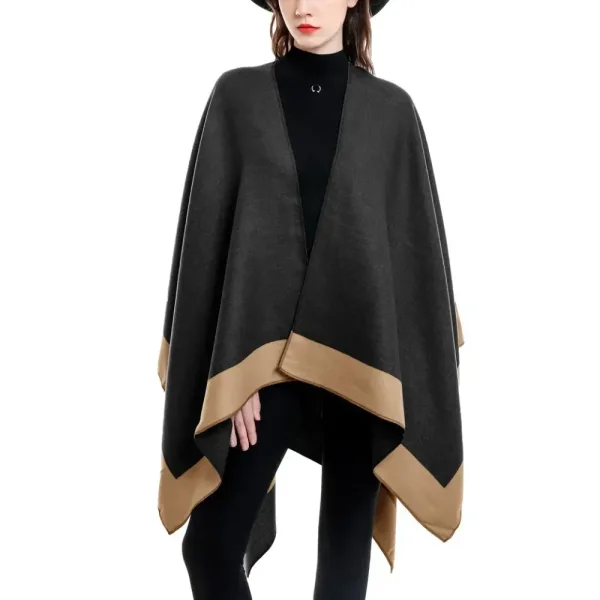 Châle pour femmes, poncho à ouverture pour l'automne et l'hiver.