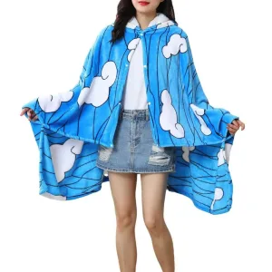 Cape femme a capuche
