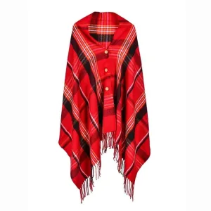 Châle ponchos femme laine