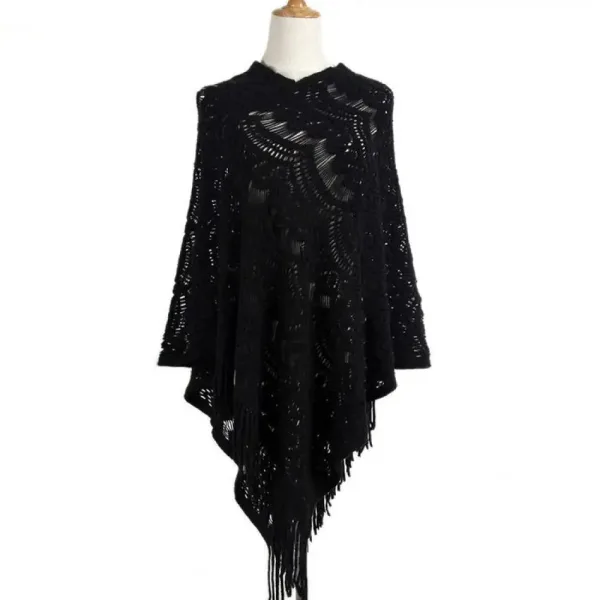 Poncho au crochet pour femme