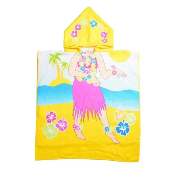 Poncho cape de plage enfants