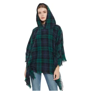 Poncho capuche femme solde