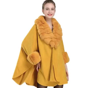 Poncho chaud femme