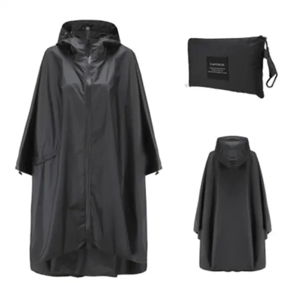 Poncho de pluie à col pour femme