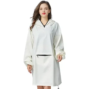 Poncho de pluie étanche à capuche pour les femmes