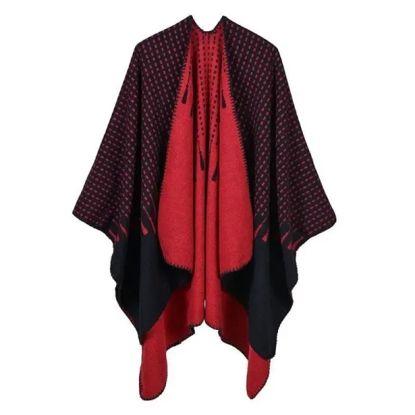 Poncho doux femme