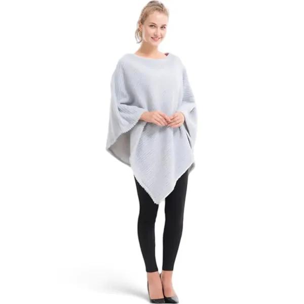 poncho en laine femme