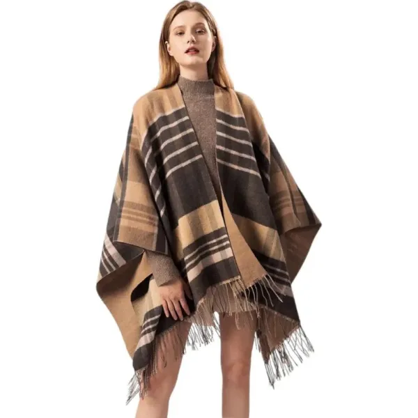 poncho en laine femme