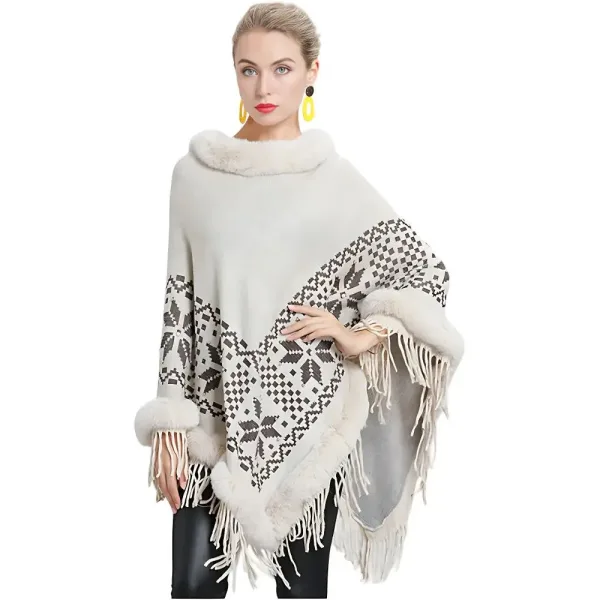 Poncho en polaire femme