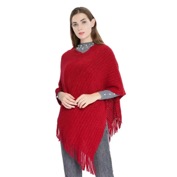 Poncho femme couleur