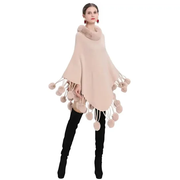 Poncho femme doux
