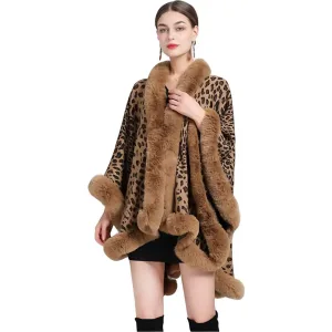 Poncho femme hiver avec manches