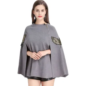 Poncho femme laine moderne