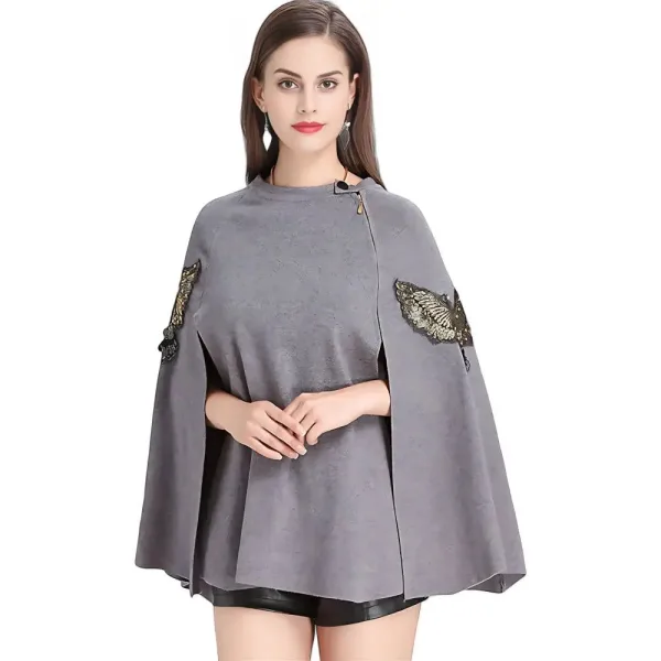 Poncho femme laine moderne