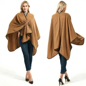 poncho femme stylé marron