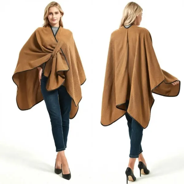 poncho femme stylé marron