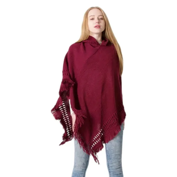 Poncho femme tres chaud