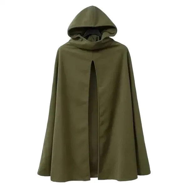 Poncho long a capuche femme