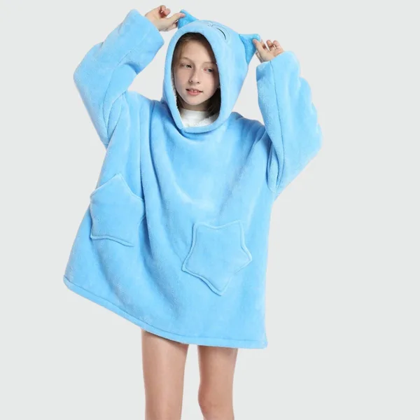 Poncho Plaid Enfant Chouette