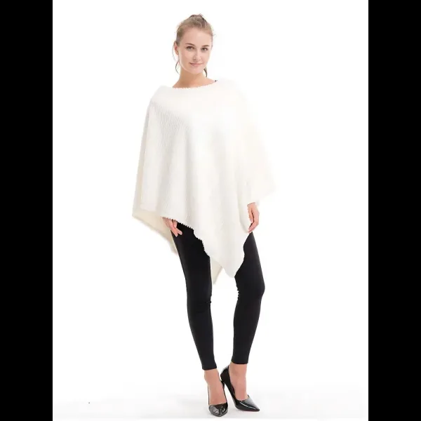 poncho polaire chaud pour femme