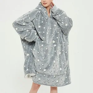 Poncho Polaire Femme Nuit