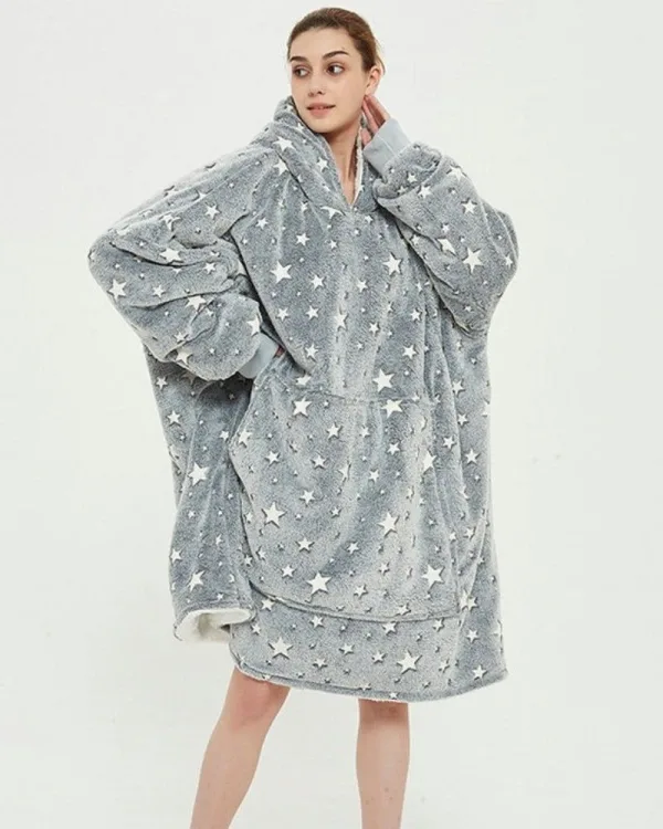 Poncho Polaire Femme Nuit