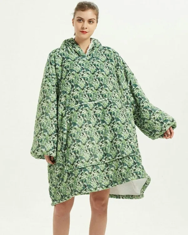 Poncho Polaire Femme Vert
