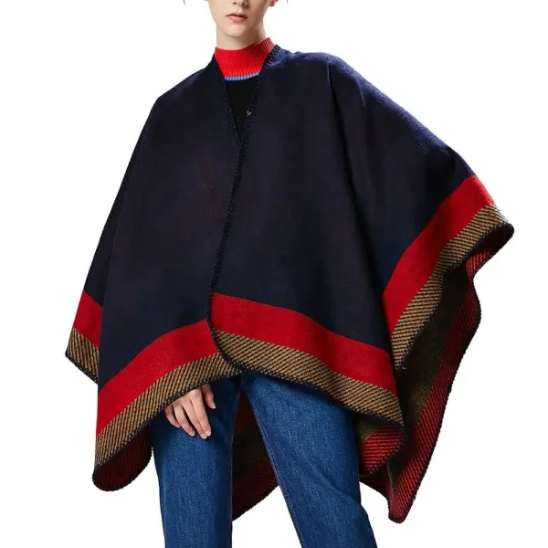 Poncho Tissu Chaud Femme