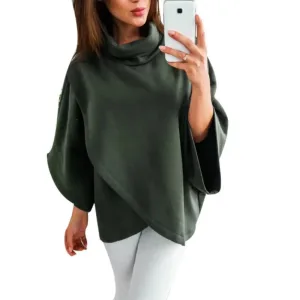 vêtement laine poncho court
